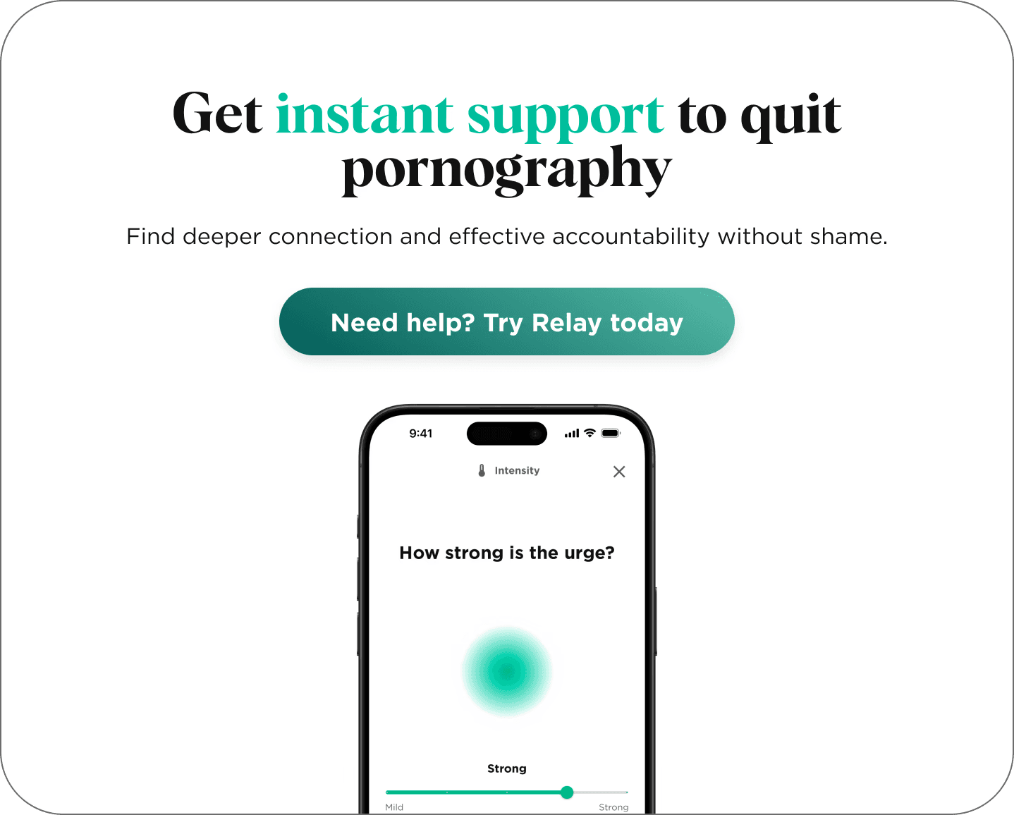 Relay is the number one option for quitting porn