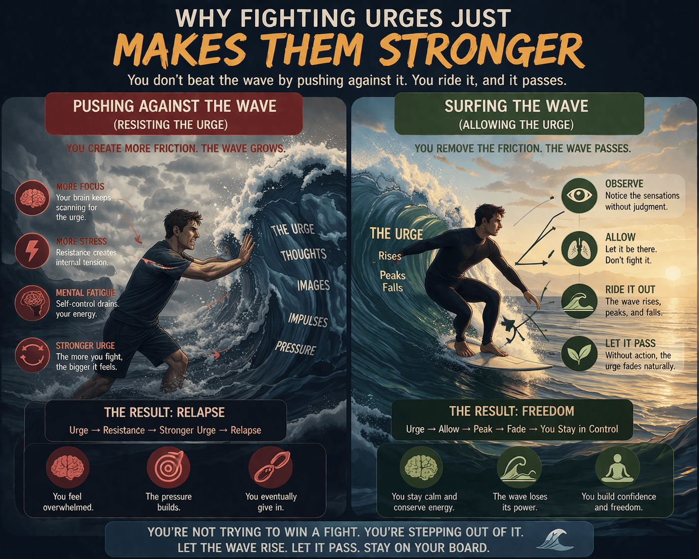 Why fighting urges makes them stronger