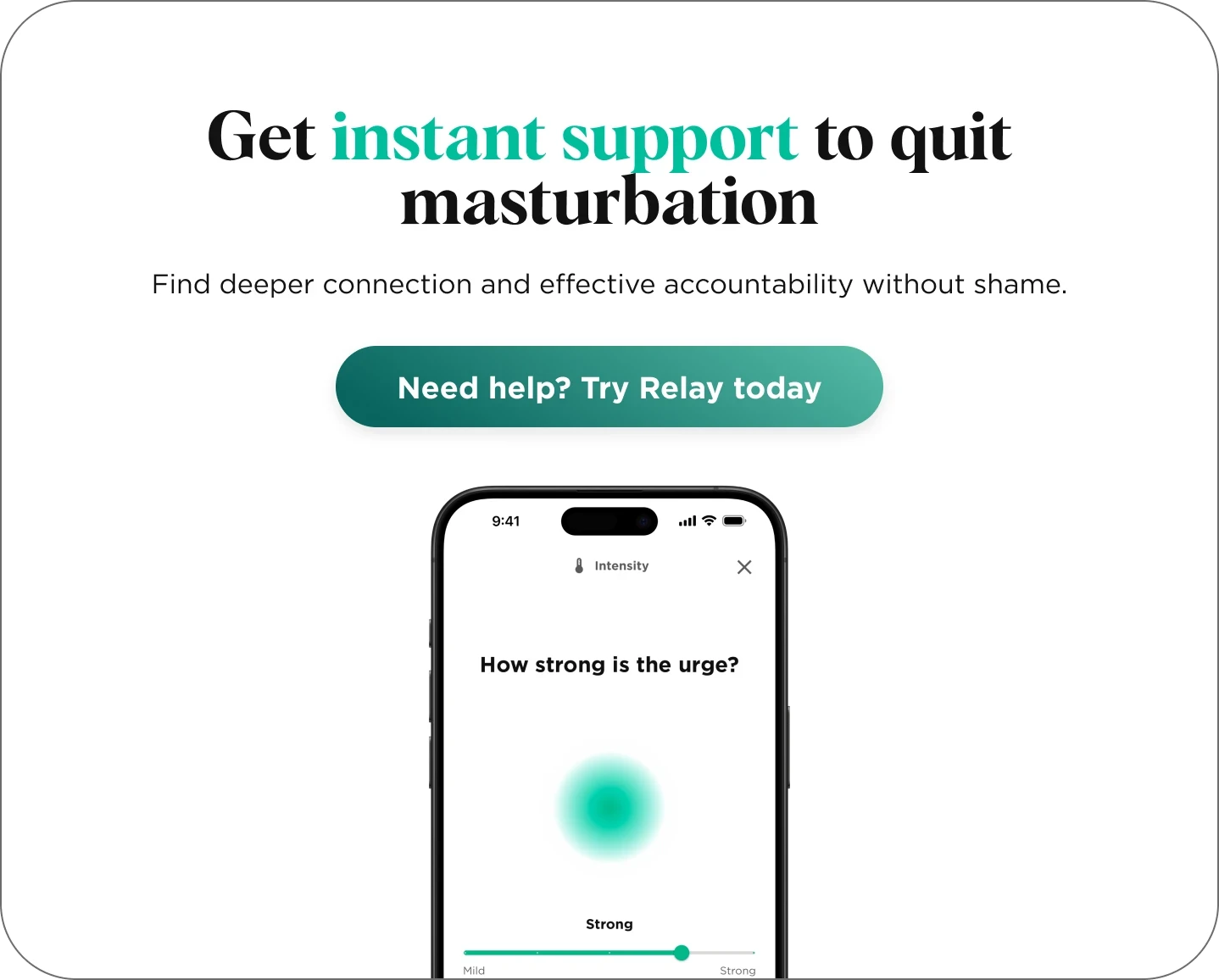 Relay can help you to get masturbation under control