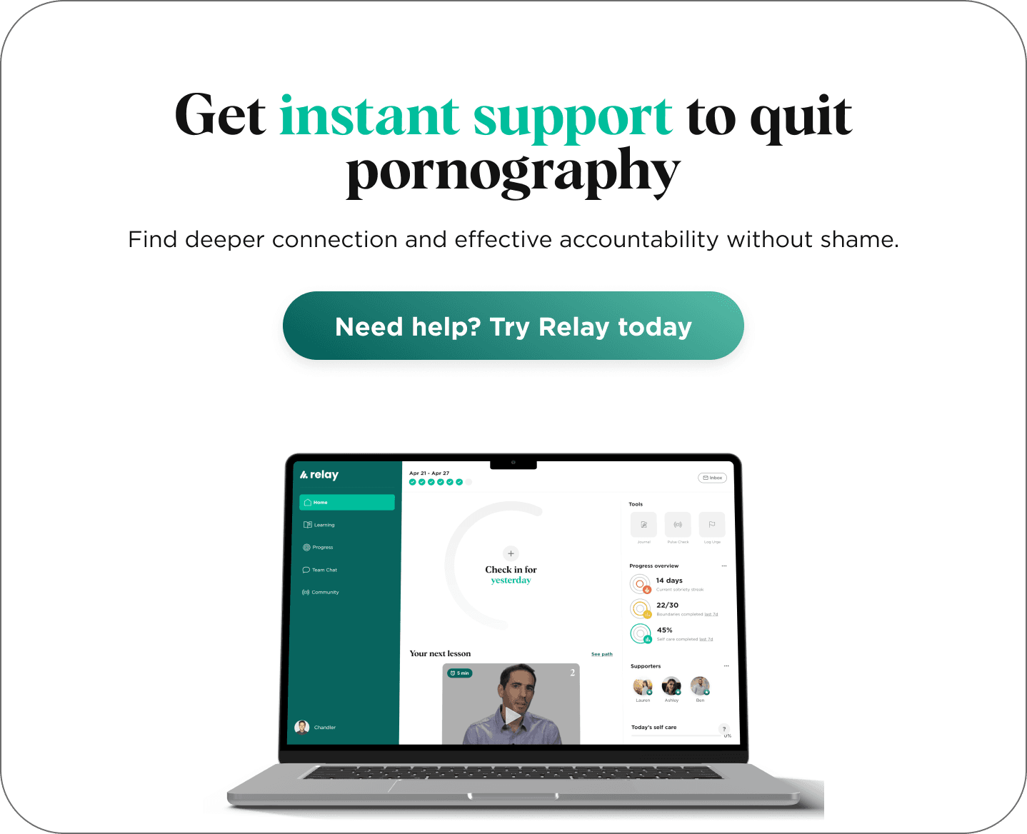 Relay helps you stop sinning with porn